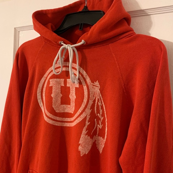 Vintage Hanes University of Utah Logo Hoodie Sz L - Picture 4 of 8